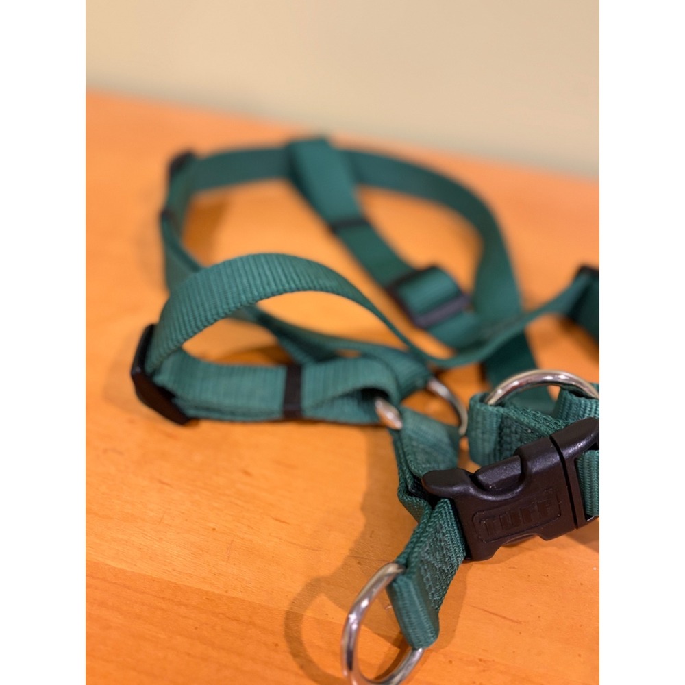 TUFF Forest Green Adjustable Nylon Dog Harness Large Breed Labrador Golden Etc - Picture 4 of 6